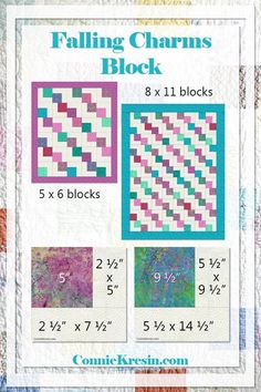 the quilt pattern for falling charms block