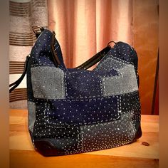 This Is A New And Beautiful Large Size Shopping Bag, Just Perfect For Everyday Use. Made Of Thick Denim Fabric, With Black Vegan Leather Finish, And Cubic Zirconia Embellishments. Comes With Additional Detachable Long Shoulder Strap. Both Shoulder Straps Are Made Of Extremely Soft Black Vegan Leather. The Bag Has One Main Zippered Compartment, Two Side Zippered Pockets And Additional Interior Pockets. Great Bag. Beautiful And With Original Tags! Black Denim Tote Shoulder Bag, Black Denim Shoulder Bag For Everyday Use, Black Denim Bags For Daily Use, Black Trendy Denim Bag, Trendy Black Denim Bag, Black Denim Bags For Everyday Use, Everyday Black Denim Bag, Black Denim Tote Bag, Black Denim Bag