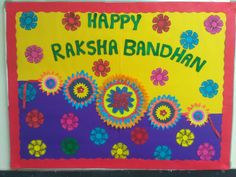 this is an image of a happy raksha bandhan sign with flowers on it