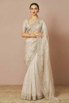 Tissue Organza Saree Blouse Designs, Heavy Sarees For Wedding, Evening Saree, Organza Saree Blouse Designs, Saree Bride, Desi Vibes, Cultural Fashion, Saree Ideas, Character Wardrobe