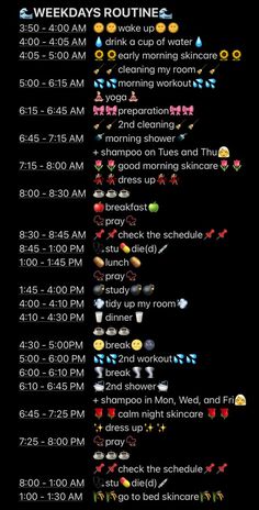 Daily Routine Schedule 4am, Life Schedule Daily Routines, Day Schedule Daily Routines, Study Day Schedule, Healthy Daily Routine Schedule, Hygiene Schedule, Birthday Schedule, Study Efficiently, Clean Funny Pictures