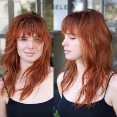 Bangs Shaggy Haircut, Long Red Hair With Fringe, Ginger Shaggy Hair, Shaggy Ginger Hair, Ginger Hair Fringe, Shaggy With Bangs, Red Shaggy Hair, Shaggy Red Hair, Red Shag Haircut