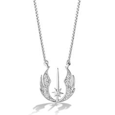 Star Wars&trade; THE JEDI ORDER 18-inch Pendant 1/10 CTW White Diamonds in Sterling Silver Jedi Symbol, Star Wars Jewelry, Baptism Ideas, Jedi Order, Light Side, Prom Jewelry, Gold Bracelet Chain, Watch Gifts, Unique Styles