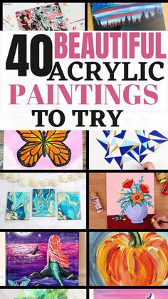 Looking for inspiration for your next acrylic painting? These paintings are great and you'll love them. These acrylic paintings are just gorgeous and you'll love the whole inspirational ideas Artist Hacks, Space Paintings, Craft Nights, Acrylic Painting Ideas For Beginners, Beautiful Acrylic Painting, Diy Paintings, Acrylic Painting Inspiration, Painting Stuff, Painting Ideas For Beginners