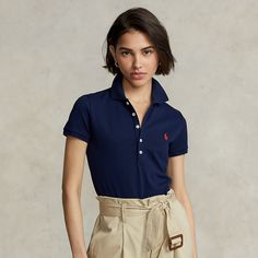 Find RALPH LAUREN Slim Fit Stretch Polo Shirt on Editorialist. From its meticulous construction-our signature embroidered Pony requires a total of 982 individual stitches to produce-to its breathable cotton mesh fabric Ralph Lauren's Polo shirt has been an icon of American style since 1972. This version is made with a hint of stretch for comfort. Spencer Jacket, Polo Shirt Outfits, Shirt Outfits, Slim Fit Polo Shirts, Ralph Lauren Slim Fit, Style Sportif, Body Conscious, Slim Fit Polo, Ralph Lauren Polo Shirts