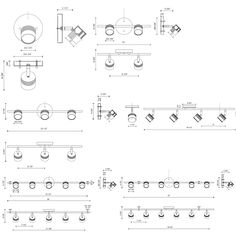 the technical drawing for an overhead lighting system