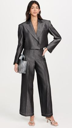 Rangel Cla Blazer | Shopbop Chic Long Sleeve Pantsuit With Double Button Closure, Semi-formal Spring Suits With Button Cuffs, Double Button Long Sleeve Office Pantsuit, Spring Semi-formal Suits With Button Cuffs, Modern Tailored Long-sleeve Pantsuit, Modern Tailored Long Sleeve Pantsuit, Modern Tailored Spring Pantsuit, Modern Notch Lapel Pantsuit For Spring, Semi-formal Long Sleeve Pantsuit With Double Button