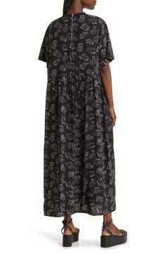 This soft T-shirt maxi is crafted in an oversized silhouette with an allover print and elbow-length sleeves. Crewneck Elbow-length sleeves Lined 100% polyester Hand wash, line dry Imported Dressed In Lala, Oversize T Shirt, Maxi Shirt Dress, Oversized Silhouette, Oversized T Shirt, Elbow Length Sleeve, Nordstrom Dresses, Oversized Tshirt, Too Much