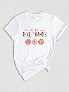 Embrace the beauty of the fall season with our exclusive **Bible Verse Shirt**!  This **Christian Fall Shirt** captures the essence of autumn with an uplifting scripture that will inspire and motivate you each day. Perfect for cozy gatherings and crisp outdoor activities, this shirt is a must-have for anyone who loves the **Jesus Fall Shirt** trend. Celebrate the season with our charming design, featuring pumpkins that embody the warm **Fall Pumpkin Shirt** vibes. Whether you're sipping pumpkin In All Things Give Thanks, Fall Tshirts, Fall Christian, Uplifting Scripture, Christian Fall, Cozy Sweaters Autumn, Stand Collar Top, Fall Shirts Women, Bible Verse Shirt