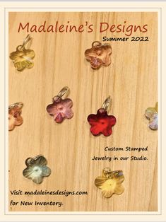 Pendants
Charms
Colorful
Hand Stamped New Inventory, Stamped Jewelry