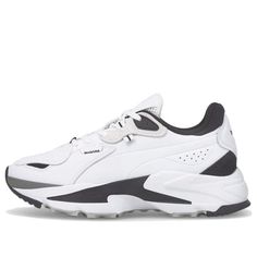 (WMNS) PUMA Orkid 'White Black' 383136-02 (SNKR/Casual/Women's) Stylish Sneakers, Perfect Pair, Casual Women, White And Black, White, Sneakers, Black