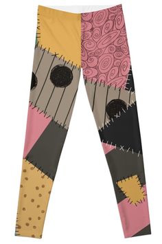 Super stretchy and durable polyester full-length leggings. Vibrant high-quality sublimation print across the front and back. Size range XXS-XL. Leggings inspired by Sally Stitches dress in Nightmare Before Christmas. Colour scheme inspired by Sally's original Tim Burton Design Tim Burton Design, Sally Stitches, Bright Color Schemes, Face Characters, Real Girls, Colour Scheme, Character Costumes, Tim Burton, Nightmare Before