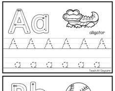 the alphabet worksheet is filled with letters and numbers to help students learn how to write