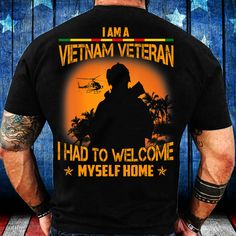 I'm A Vietnam Veteran I Had To Welcome Best Veteran Gift shirt, Military Shirt available in T-shirt, hoodie, tank top, longsleeve, multi color and size S M L XL XXL 3XL 4XL 5XL. Shipping from the US. Easy 30 day return policy - Shop now! 6.1-ounce, 100% cotton .Double-needle neck, sleeves and hem; Roomy Unisex Fit. Ash is 99% cotton, 1% poly; Sport Grey is 90% cotton, 10% poly; Dark Heather is 50% cotton, 50% polyester .Decoration type: Digital Print. Made by Gildan Casual Letter Print Tops For Veterans Day, Military Shorts, Vietnam Vets, Military Shirt, Veteran T Shirts, Gifts For Veterans, Vietnam Veterans, Home T Shirts, Unisex T Shirt