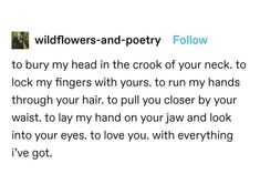 an image of a poem written to someone on their facebook page that says, wildflowers and poetry follow