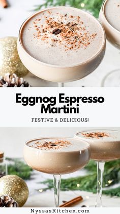 eggnog espresso martini with festive and delicious