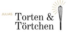 the logo for julia's torten and tortehen, with an image of a whisk