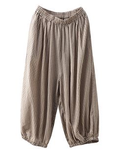 Description Constructed with 100% pure cotton, these harem pants showcase a timeless plaid design and a flexible elastic waistband for a snug fit. Ideal for spring and summer, these pants offer a sophisticated, creative look. Update your wardrobe with them now and enhance your fashion game. Feature Item Code: 7545072058430 Material: 100%Cotton Style: Artsy Waist: Elastic Waist Pattern: Plaid Pants Style: Harem Pants Pants Length: Full Length Season: Spring,Summer The model height:166cm,weight:50kg Washing: At 40 or 60 degrees . Wash it with the colored laundry, add a colored detergent. Hand wash or machine wash. Cotton Harem Pants, Silk Dress Short, Harem Pants Women, Summer Vintage, Summer Swim Suits, Vintage Plaid, Plaid Pants, Ankle Length Pants, Plaid Design