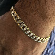 Mens Diamond Necklace, Two Tone Bracelet, Mens Chain Bracelet, Miami Cuban Link, Mens Gold Bracelets, Miami Cuban, 925 Silver Bracelet, Bracelets Gold Diamond, 14k Gold Necklace