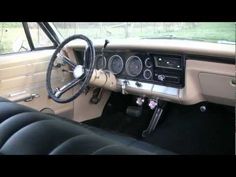 the interior of an old car is clean and ready to be used