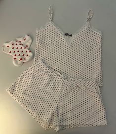 Brandy Melville | white | pj set | coquette | feminine | red heart | lace | socks | Brandy Heart Pjs, Brandy Heart Set, Brandy Melville Heart Pj Set, Brandy Pj Set, Brandy Melville Pajamas, Brandy Melville Pj Set, Brandy Melville Pjs, Brandy Melville Outfits Summer, Brandy Melville Outfits Aesthetic