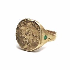 14K Solid gold pinky ring for men, Gentleman ancient coin signet ring set with genuine emerald gemst Men’s Gold Pinky Ring, Vintage Men’s Rings, Emerald Pinky Ring, Men’s Pinky Ring, Pinky Rings For Men, Men Pinky Ring, Pinky Ring Mens, Mens Gold Signet Rings, Emerald Gold Ring