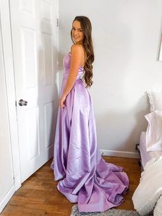 Ball Gown Satin Ruffles Strapless Sleeveless Sweep/Brush Train Dresses Train Dresses, Cheap Prom Dresses Long, Prom Dress Plus Size, Make Your Own Dress, Satin Gown, Gowns With Sleeves, Cheap Prom Dresses, Mermaid Prom Dresses, Mermaid Dresses