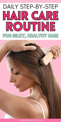 Daily Haircare Routine, Updo Hairstyles Sleek, Hair Routine Step By Step, Types Of Hair Bun, Silky Healthy Hair, Hair Care Routine Daily, Healthy Hair Routine, Routine Daily, Easy Care Hairstyles