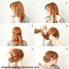 Braided Chignon Tutorial, Lazy Girl Hairstyles, Braided Chignon, Hair Tuck, Romantic Hairstyles, Top Hairstyles, Hair Tutorials Easy, Penteado Cabelo Curto, Easy Braids