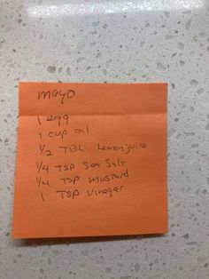 an orange piece of paper with writing on it that says maco / 29p