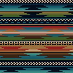 an abstract pattern with different colors and patterns on the fabric, including brown, green, blue