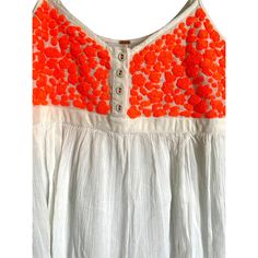 Nwt Free People Cream Dress With Orange Embroidered Top And Eyelet Trimmed Bottom. Size Xs Cream Dress, Free People Dresses, Embroidered Top, Free People Dress, Outfit Ideas, Free People, Midi Dress, Trim, Womens Dresses