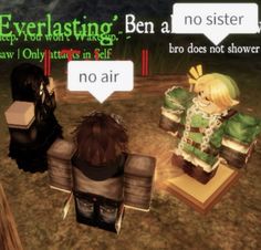 an animated image of two people sitting next to each other in front of a sign that says, everlasting ben and sister