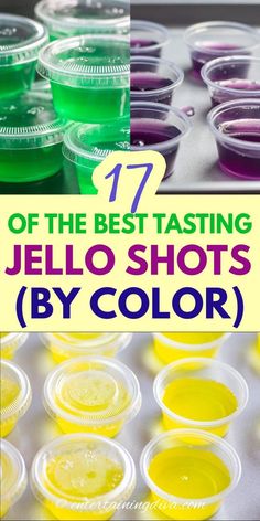 the best tasting jello shots by color for kids and adults to enjoy in their own home