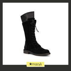 in stock Black Suede Lace-up Boots With Rubber Sole, Black Lace-up Boots With Rubber Heel Cap For Fall, Casual Black Boots With Leather Footbed, Casual Moto Boots With Almond Toe, Black Almond Toe Moto Boots For Winter, Black Suede Boots With Leather Footbed, Black Suede Boots For Streetwear, Casual Black Moto Boots Medium Width, Casual Moto Boots With Leather Sole And Almond Toe