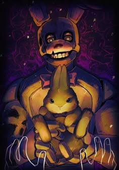 an image of a cartoon character holding a rabbit