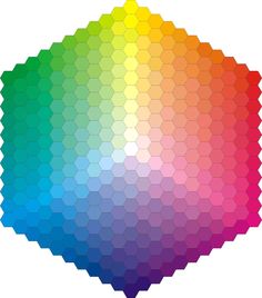 a colorful hexagonal pattern on a white background