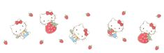 hello kitty strawberry wall decals with strawberries and cats in the bottom left corner