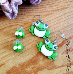 This is a set of 2 different frog earrings (stud & dangle) It is perfect for the frog lover and collector. You can keep one set and give the other one to a friend.  A perfect gift for someone who likes to show off some fun earrings.  You can kiss them but please don't expect that they will change into a prince. Made with stainless steel hooks. Frog Earrings, A Prince, Kawaii Style, Earrings Stud, The Frog, Fun Earrings, One Set, Kawaii Fashion, Stud Earring