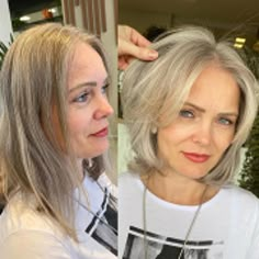 Women With Gray Hair, Honey Blonde Hair Color, Haircut Tip, Honey Blonde Hair, Super Short Hair, Hair Styles For Women, Short Hair Balayage, Haircuts With Bangs, Long Bob