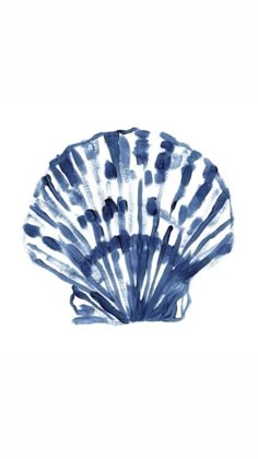 a watercolor painting of a blue fan