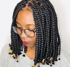 image 37 Box Braids Protective Styles, Styles On Natural Hair, Braids Protective Styles, Box Braid Hair