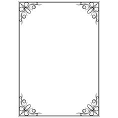 a black and white photo frame with an ornate border