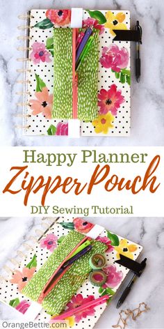 the happy planner zipper pouch sewing pattern