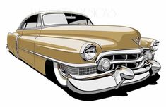 an old car is shown in this drawing