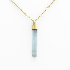 Minimalist Gold Aquamarine Jewelry, Light Blue Aquamarine Necklace Fine Jewelry, Aquamarine Pendant With Natural Stones, Raw Aquamarine Necklace, Spiritual Aquamarine Gemstone Necklace, Light Blue Aquamarine Gemstone Necklace, Blue Charm, Aquamarine Crystal, Crystal Charm