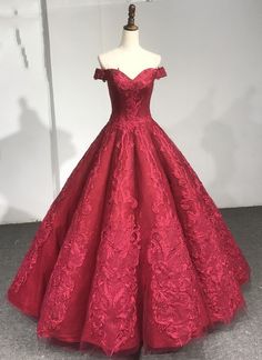 Elegant sweetheart neck floor length customize off shoulder evening dress, long heavy satin ball gown,P524 Puffy Prom Dresses, Off Shoulder Evening Dress, Gorgeous Prom Dresses, Lace Ball Gowns, Dresses Quinceanera, Burgundy Prom Dress, Quinceanera Dress, Princess Ball Gowns, Red Ball