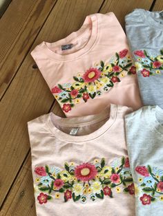 "Beautiful! Mexican embroidered t- shirts !! Fresh shirts - beautiful colors , Great shirts for hot summer. Great quality cotton fabric: stretchy. Care : Hand wash - no dryer. MEASUREMENTS: Armpit to armpit: 19.5\" Length: 26\" COLORS : There is two kinds of gray one is deeper color , one is more opaque, I will name the opaque color vintage gray , to make a difference between them. There is two kind of teal , one is deeper color and one is more opaque, the opaque color fabric has mix of gray and Pink Cotton T-shirt For Summer, Cotton Short Sleeve Shirt With Floral Embroidery, Cotton Floral Embroidery Short Sleeve Shirt, Casual Summer T-shirt With Embroidered Graphics, Floral Embroidered Cotton Short Sleeve Shirt, Summer Crew Neck T-shirt With Floral Embroidery, Summer Crew Neck Tops With Floral Embroidery, Summer Floral Embroidered Crew Neck T-shirt, Casual Cotton Tops With Floral Embroidery