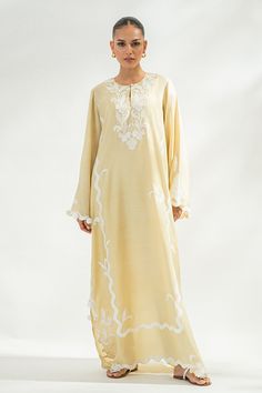 Jiya (B) Festive Cream Embroidered Dress, Yellow Silk Dress With Chikankari Embroidery, Cream Straight Kurta For Spring, Yellow Silk Dress With Intricate Embroidery, Traditional Beige Chikankari Embroidered Dress, Traditional Beige Dress With Chikankari Embroidery, Traditional Cream Dress With Dabka Work, Cream Straight Kurta Set For Spring, Off White Embroidered Kurta For Spring