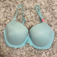 Brand New With Tags Size 34d. Lightly Lined Wear Everywhere Bra. (W1) Light Blue Underwire Bra With Padded Cups, Stretch Underwire Bra In Light Blue, Light Blue Stretch Underwire Bra, Light Blue Push-up Bra, Low-cut Lined Pink Bra, Victoria's Secret Bra With Built-in Bra, Victoria's Secret Swimwear With Built-in Bra, Victoria's Secret Partially Lined Push-up Bra, Victoria's Secret Pink Bra With Built-in Bra